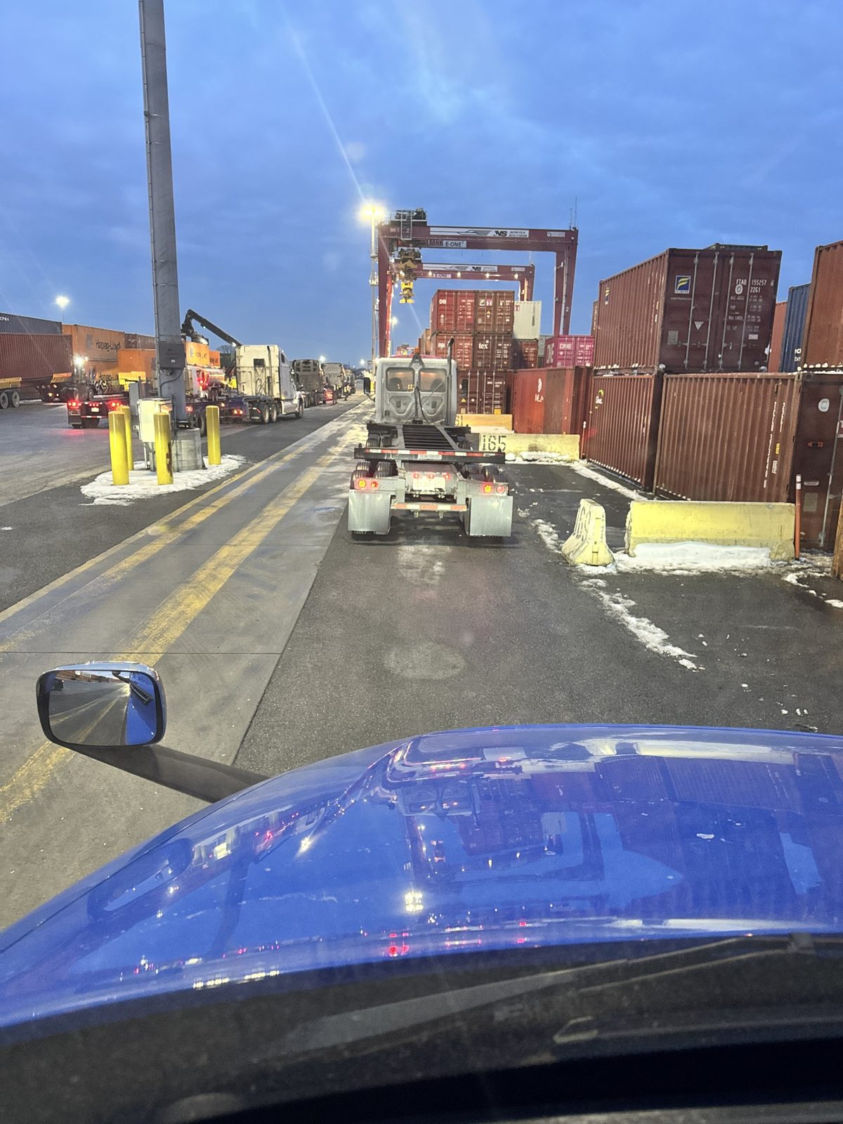 Dawn at a rail terminal